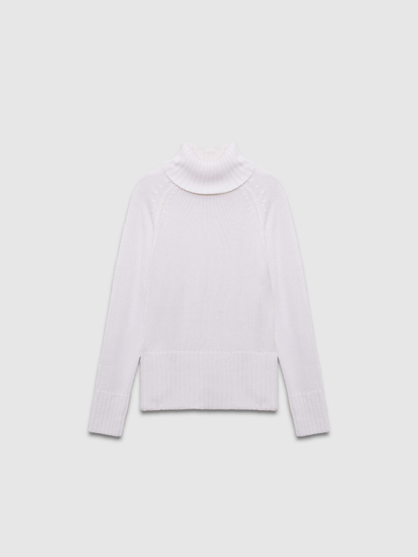  Basic turtleneck sweater white front view