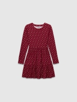%Pto% Mini vestido de voo com estampado floral granada vista frontal