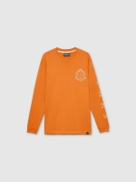 %Pto% Tie&dye t-shirt dark orange front view
