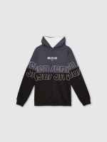 %Pto% Sudadera estampado letras negro vista frontal