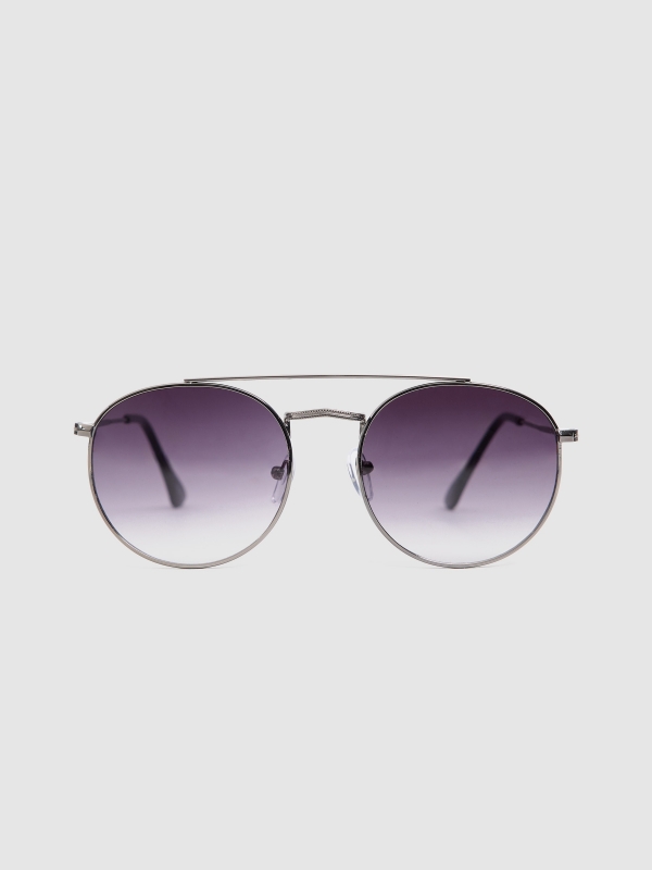 Round metal sunglasses silver