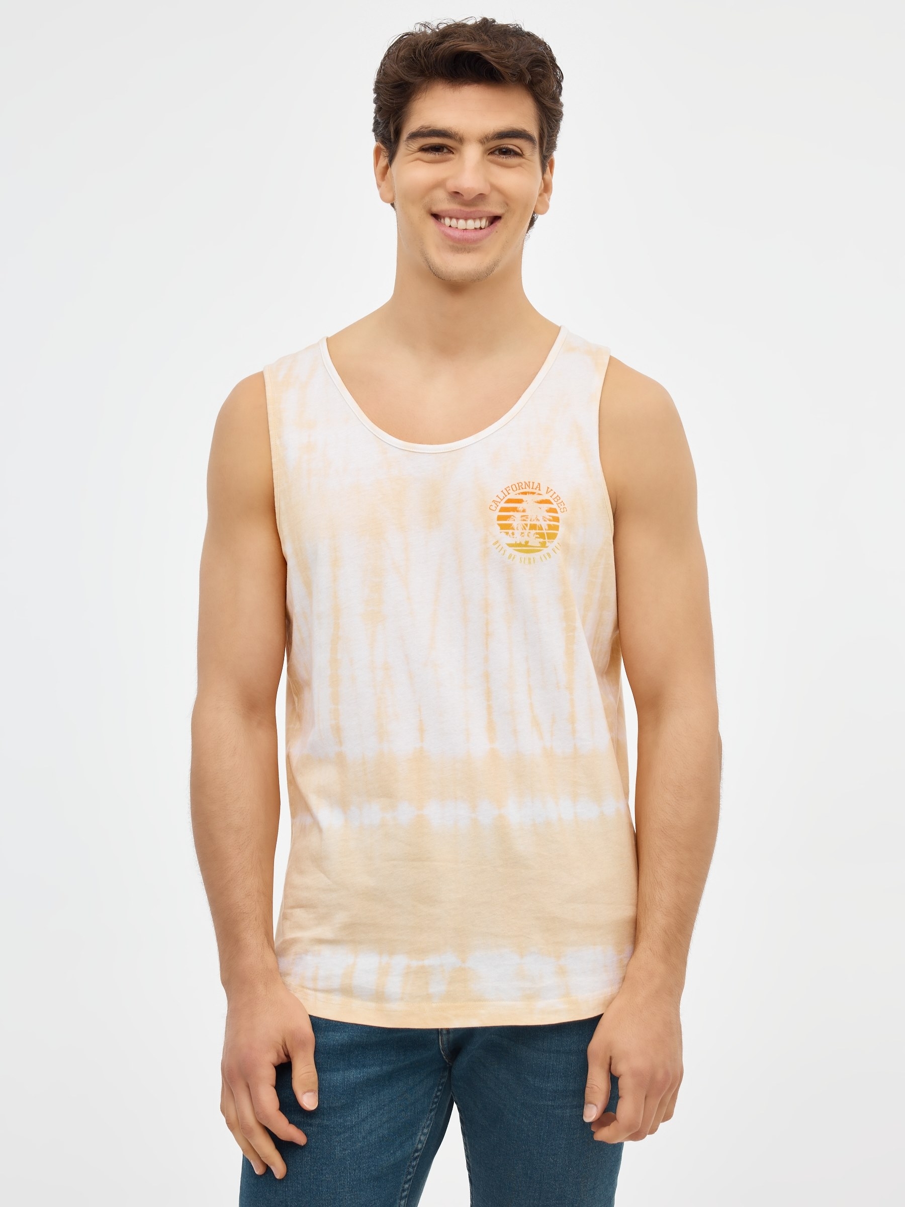 Camiseta California Vibes blanco vista media frontal