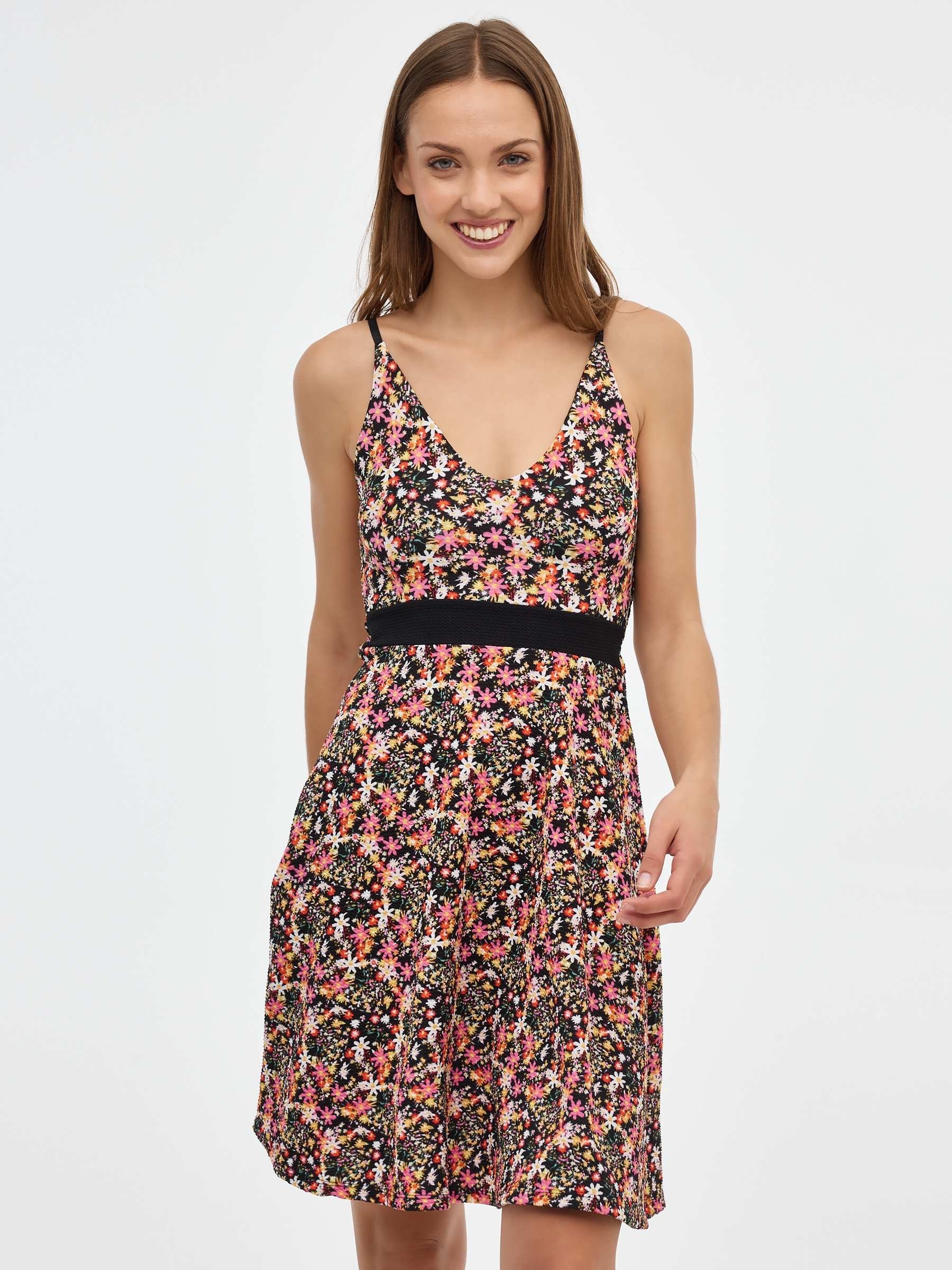 Vestido mini flores totalprint