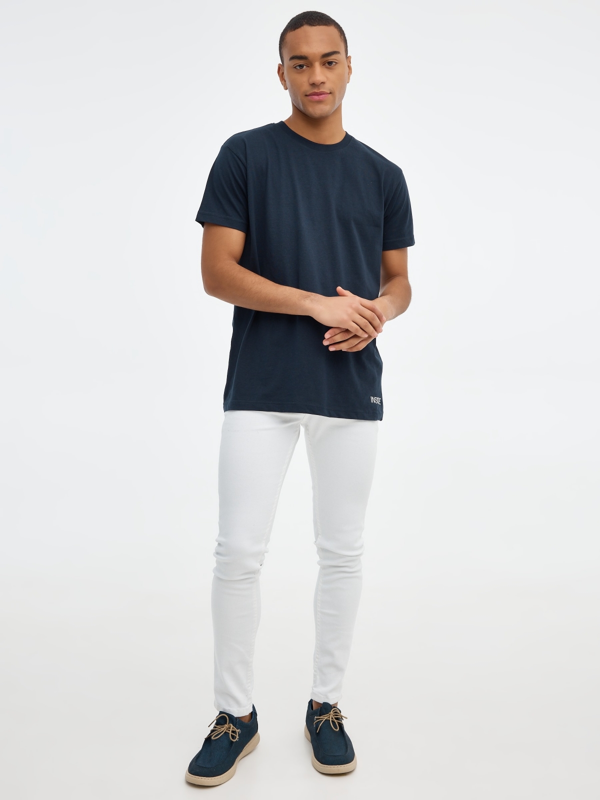 Jeans Skinny blancos blanco vista media frontal