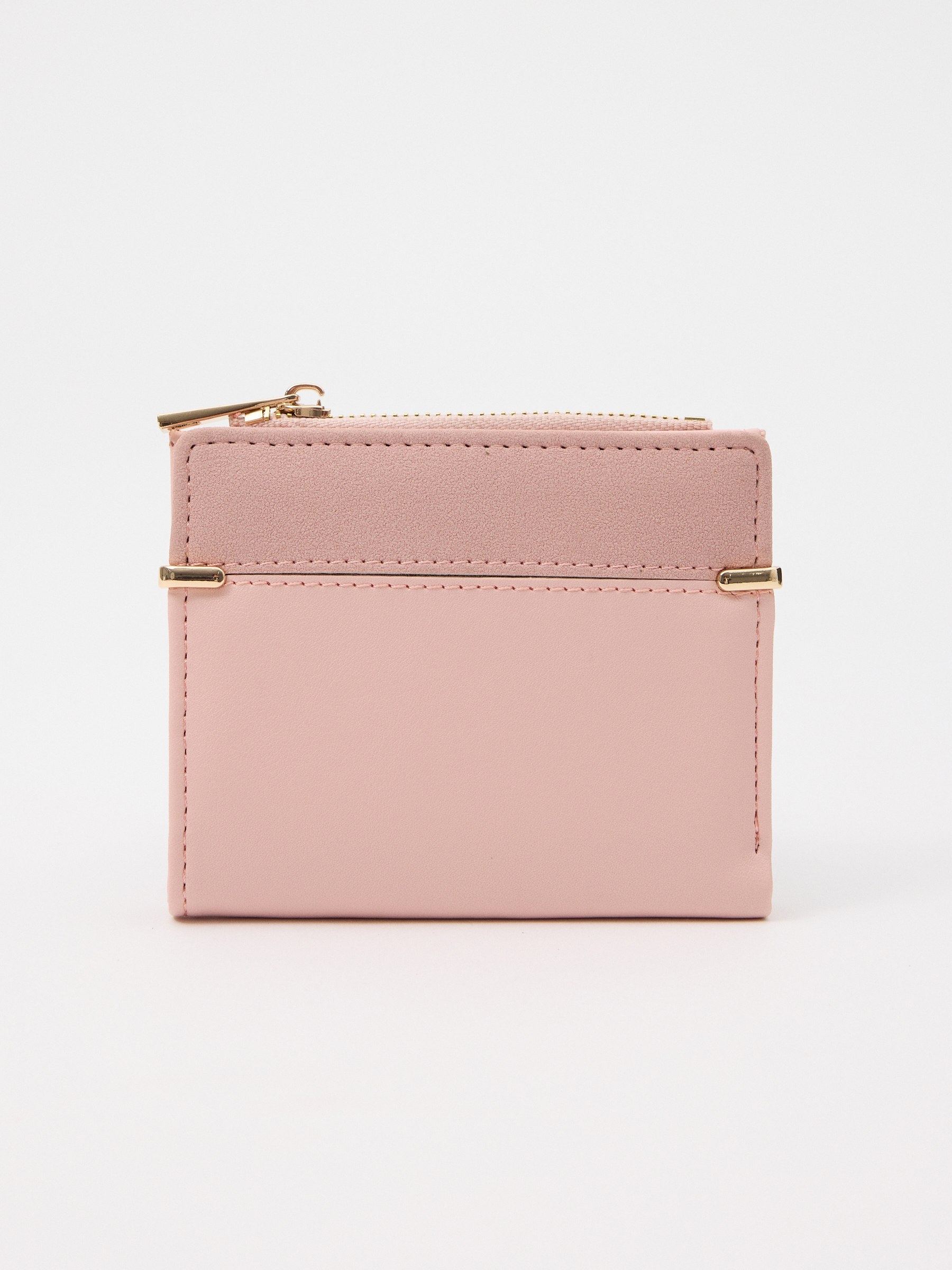 Carteira de couro rosa rosa