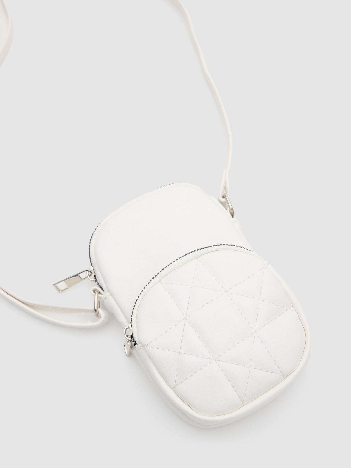 Bolso para móvil polipiel blanco