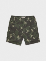 %Pto% Bermuda camuflaje cintura elástica verde oscuro