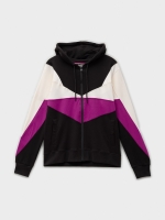 %Pto% Sudadera capucha cremallera negro vista frontal