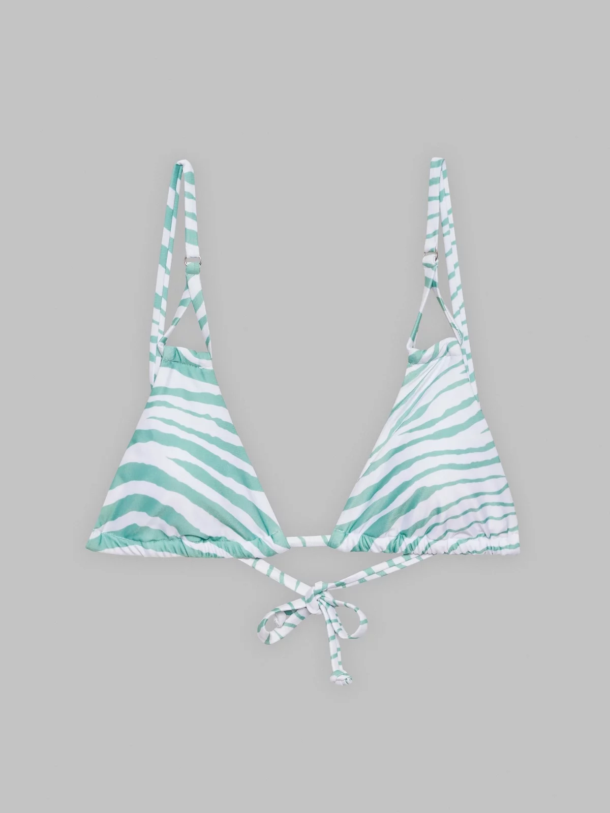 Animalprint bikini top multicolor front detail view