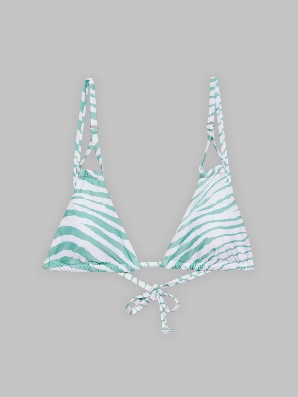 Animalprint bikini top multicolor front detail view