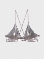 %Pto% Metallic bikini top silver
