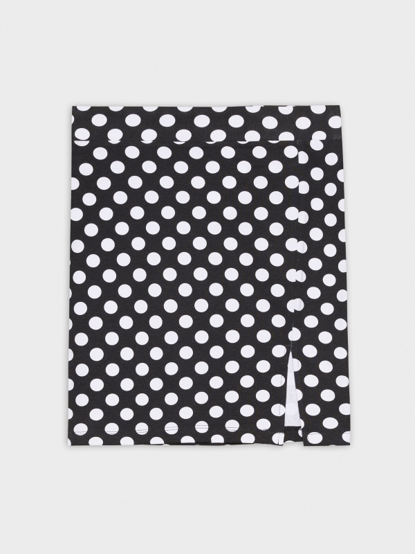  Falda mini lunares negro