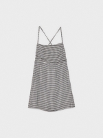 %Pto% Vestido mini vichy negro