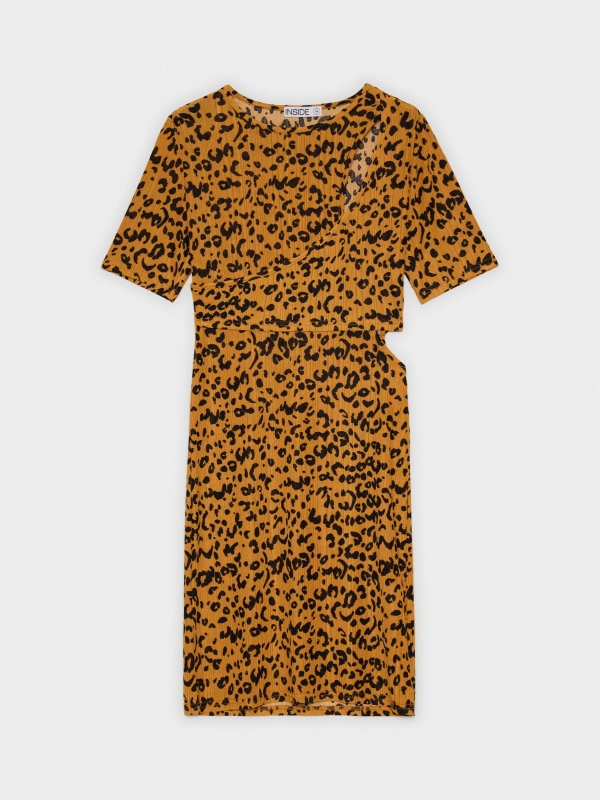  Animal Cut Out Dress multicolor