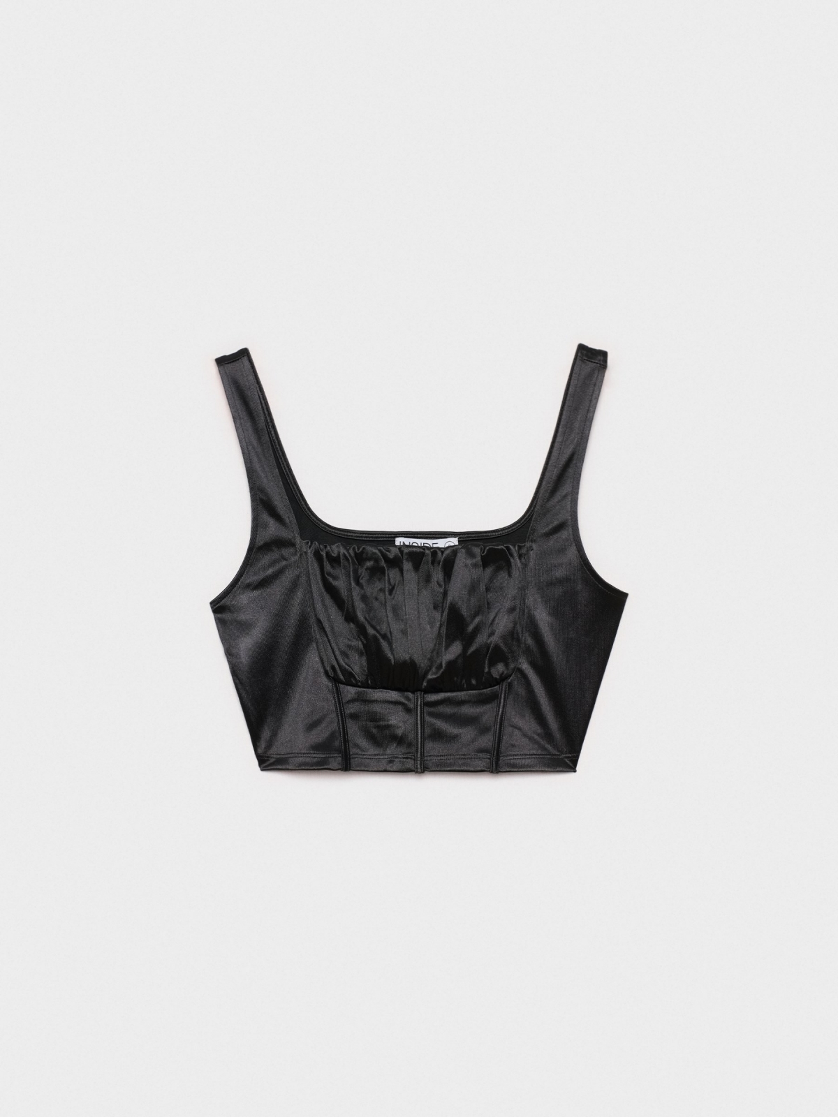  Satin Bustier Top black