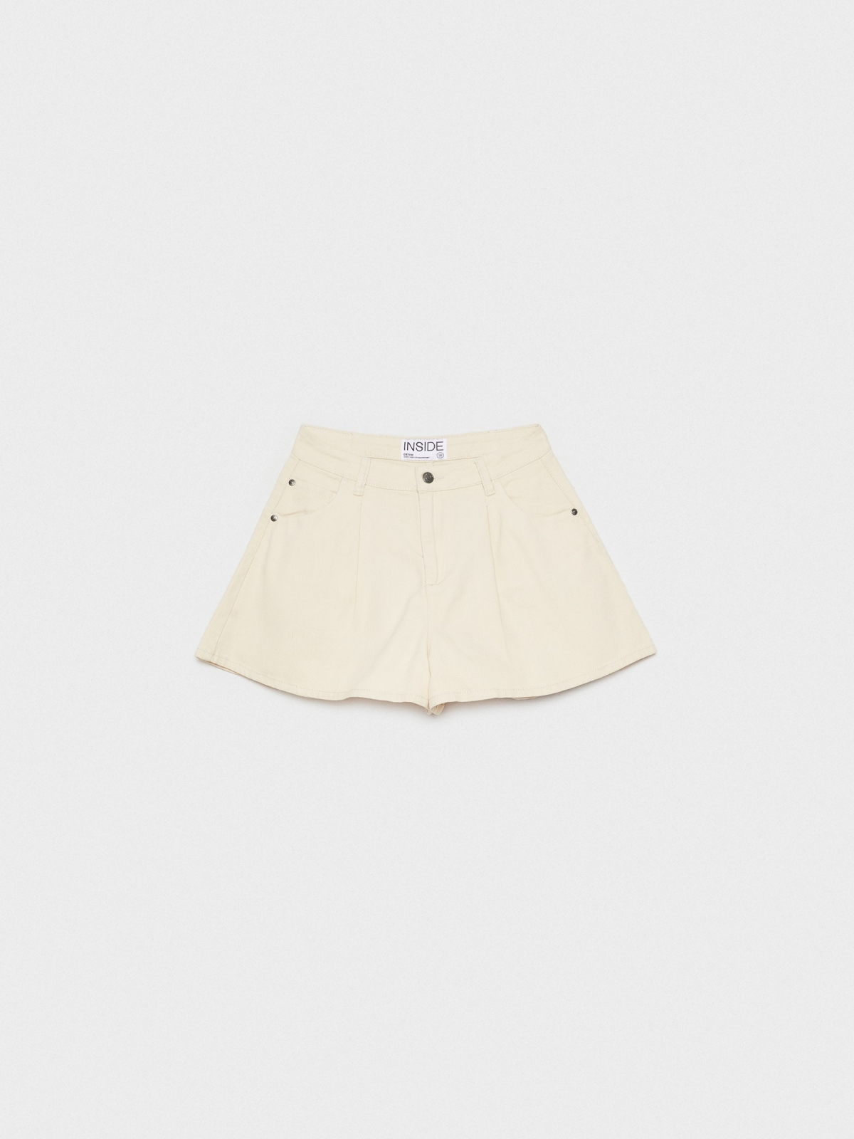  Flared twill shorts sand