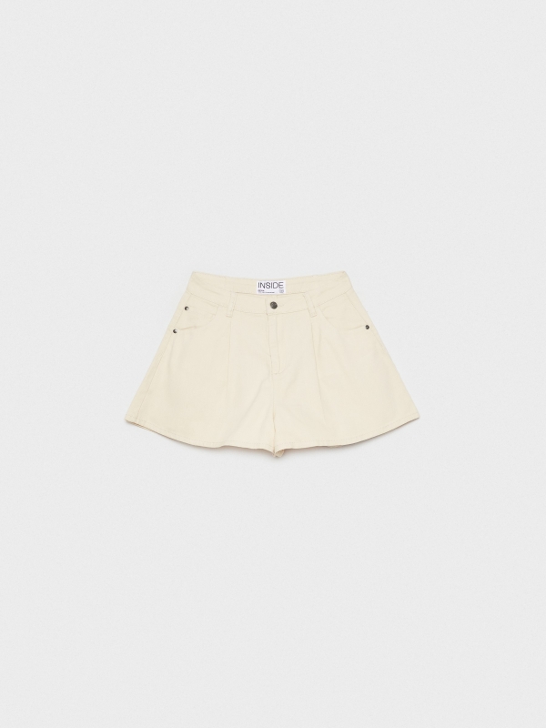  Flared twill shorts sand