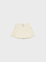 %Pto% Flared twill shorts sand