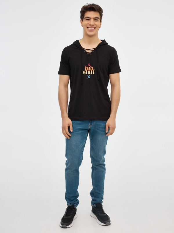 Camiseta Bad Stuff negro vista general frontal