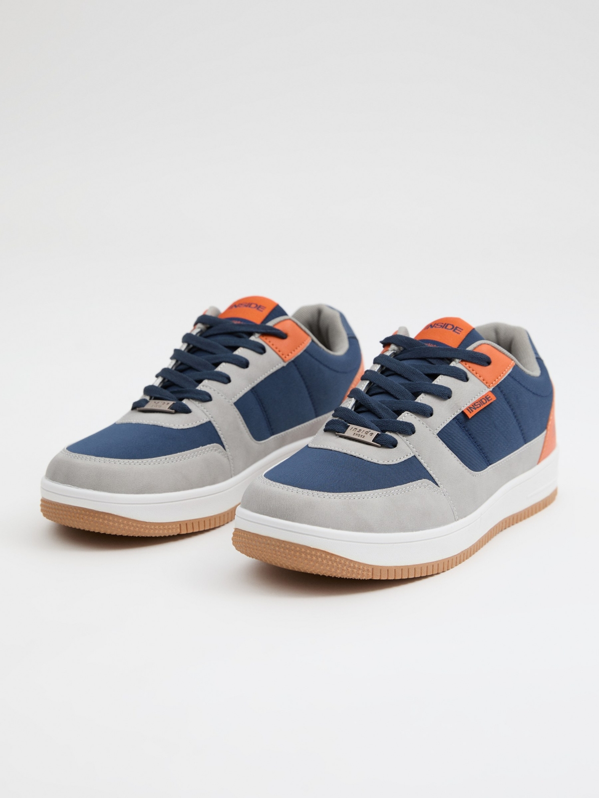 Combined casual sneaker navy 45º front view