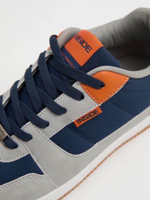 Combined casual sneaker navy detail view