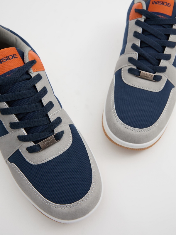 Combined casual sneaker navy detail view