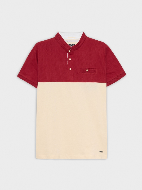  Maroon mao polo shirt sand