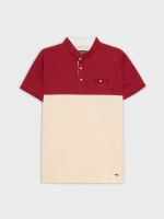 %Pto% Maroon mao polo shirt sand