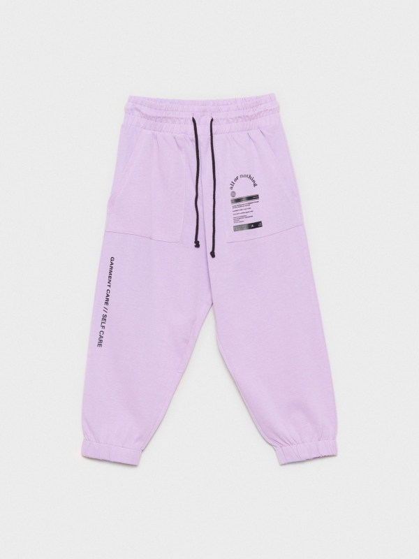  Pantalón jogger capri malva