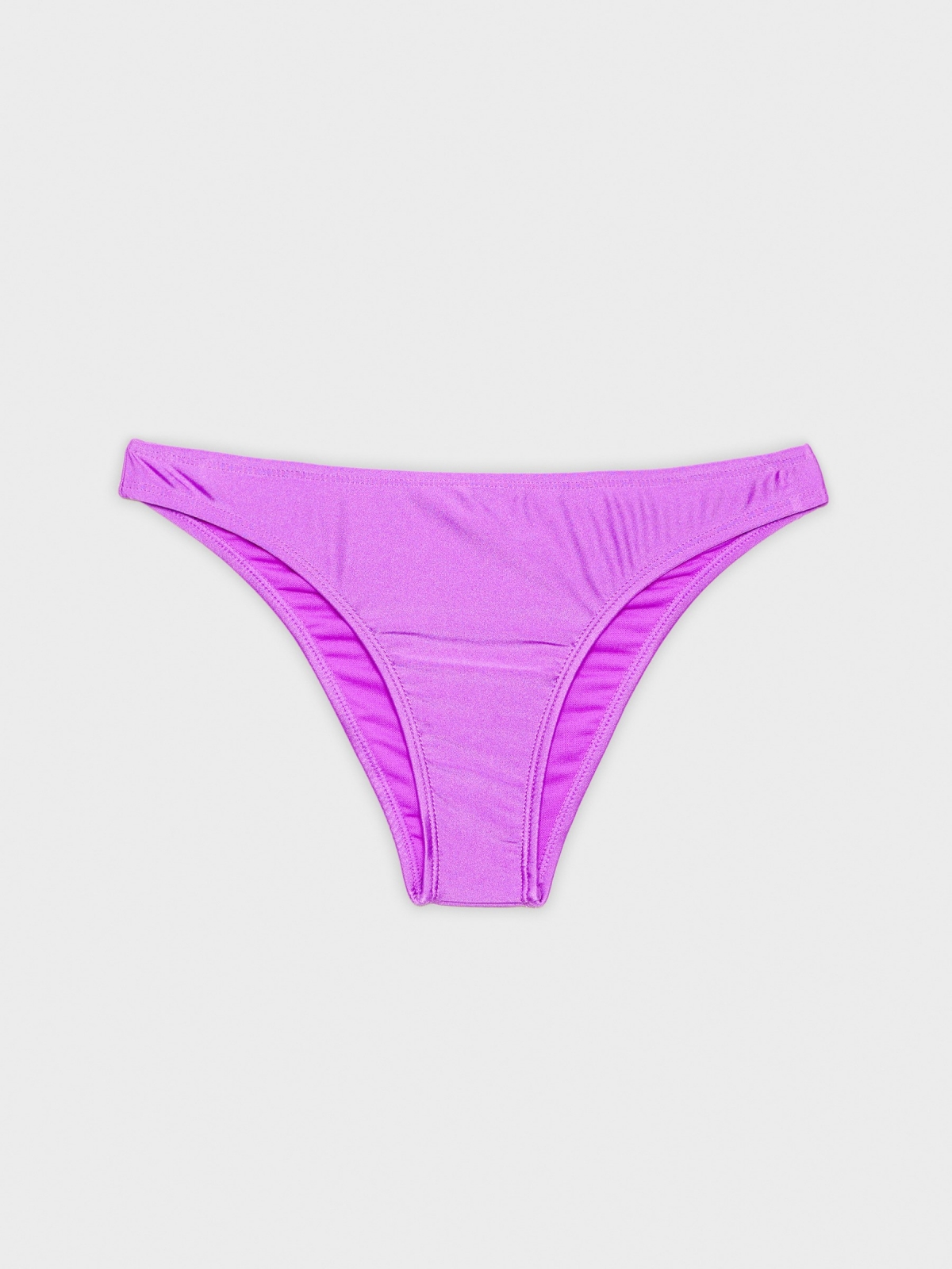 Braguita bikini clásica metalizada magenta vista detalle frontal