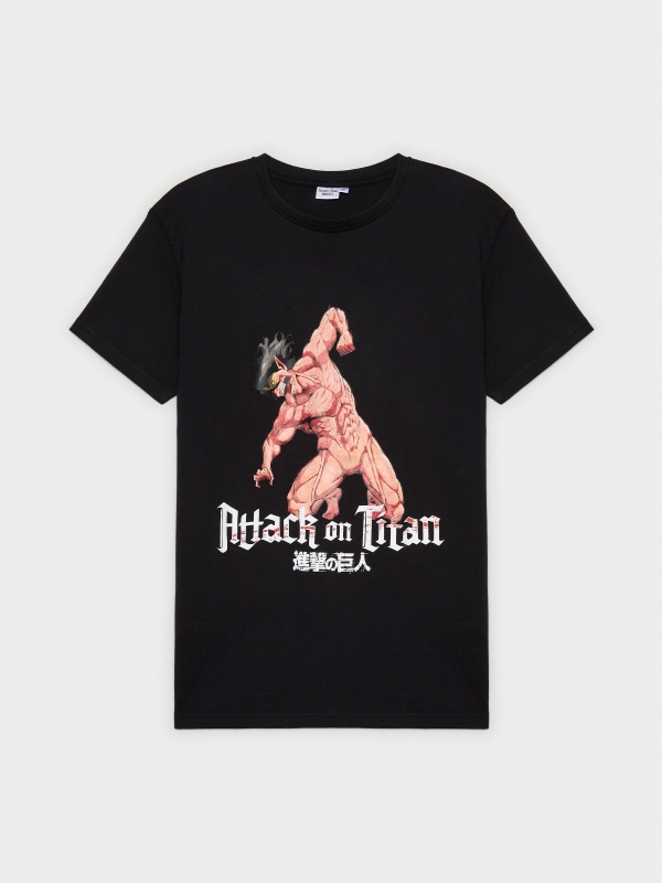  Camiseta Attack on Titan negro