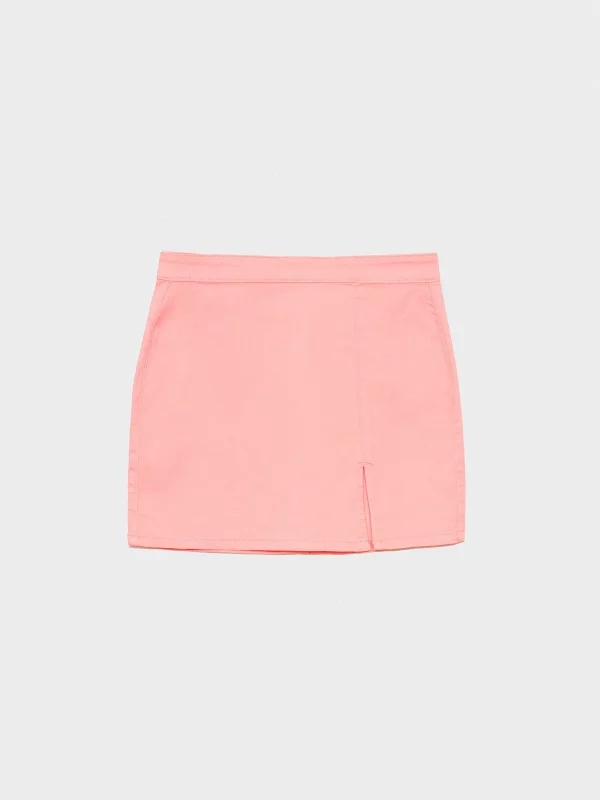  Mini slim skirt with slit light pink
