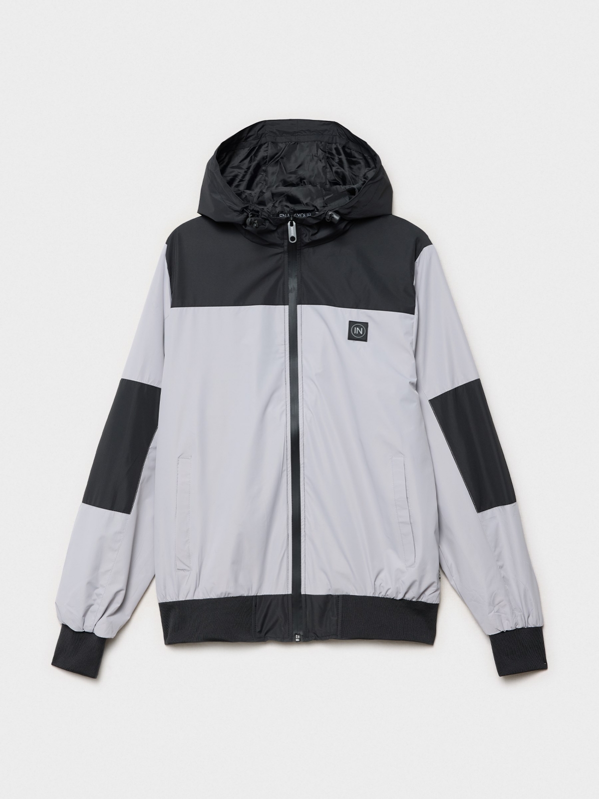  Lightweight hooded jacket grey