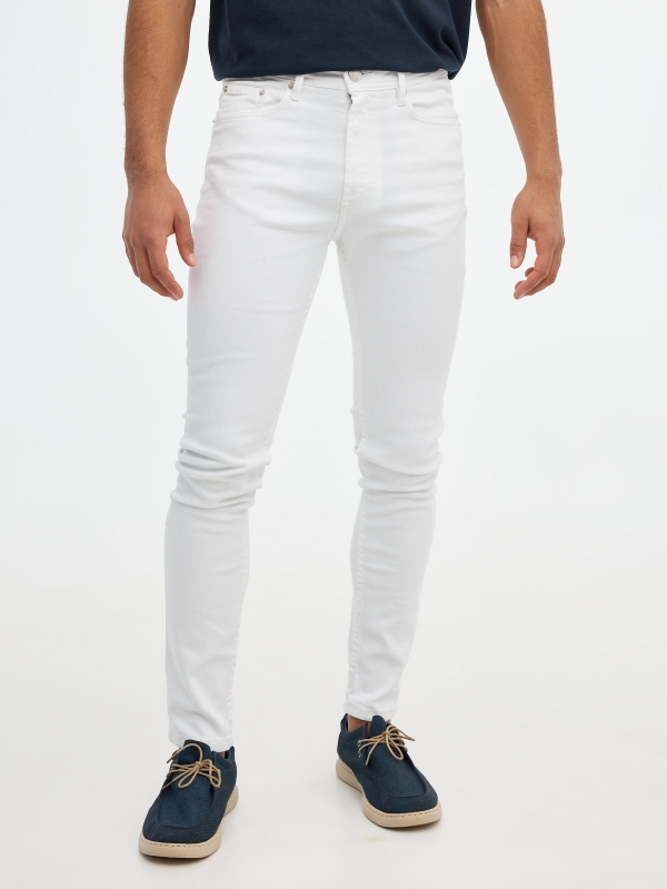 Jeans Skinny blancos blanco vista media trasera