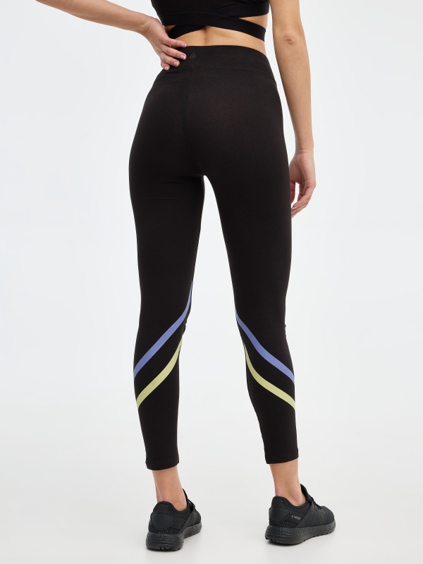 Leggings com contrastes preto vista geral frontal