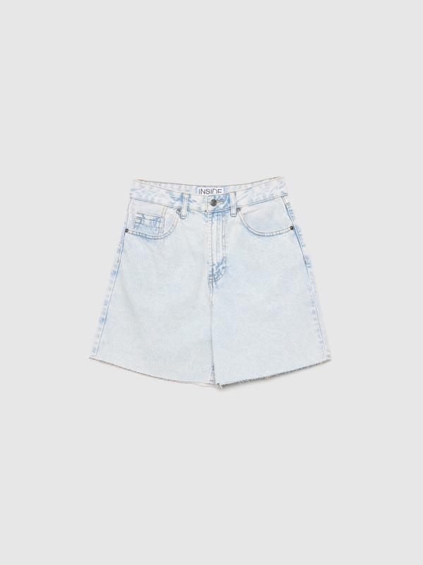 Bermuda Denim Bermuda shorts high rise blue front detail view