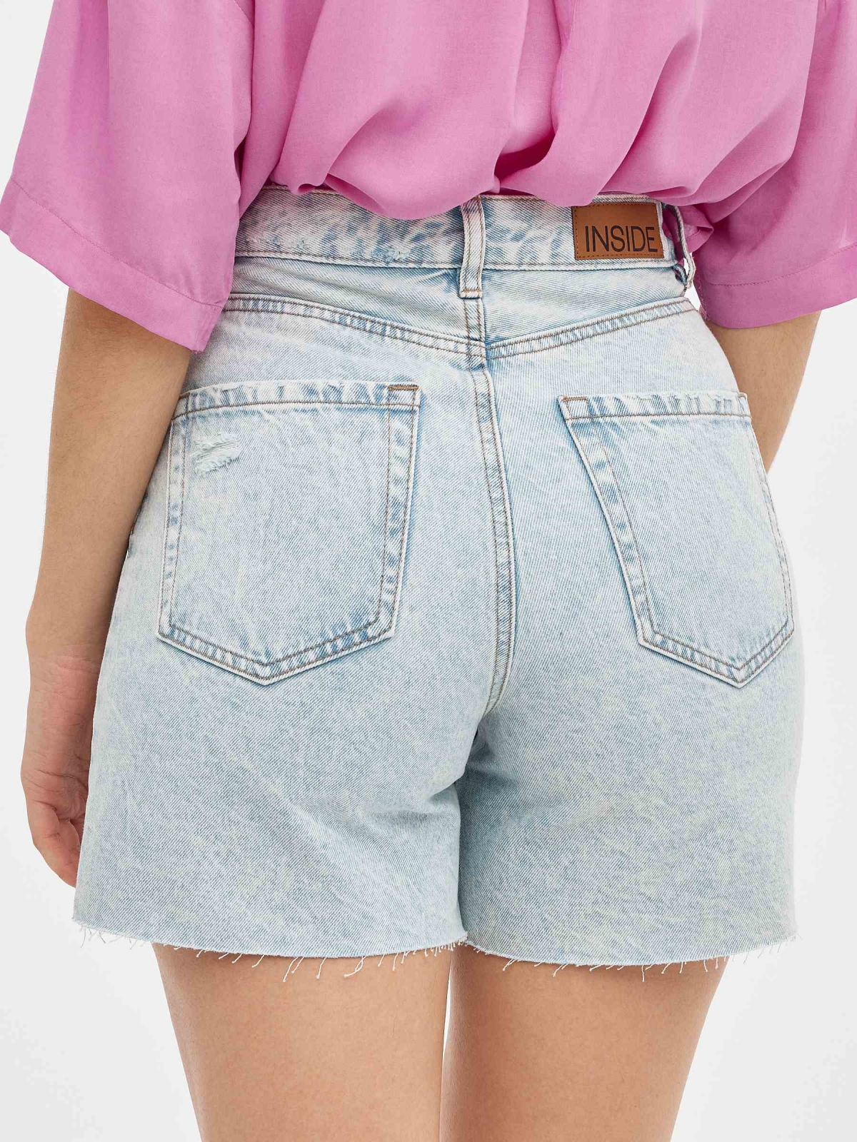 Bermuda Denim Bermuda shorts high rise blue detail view