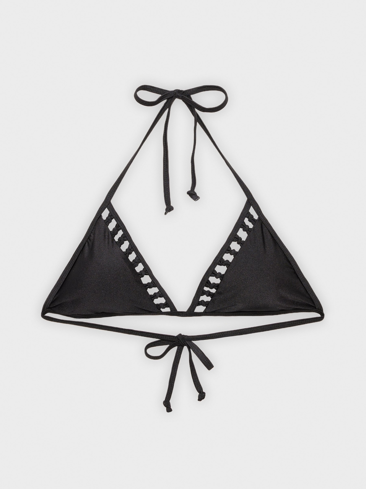  Top bikini con nudos negro