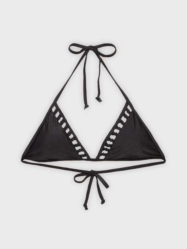  Top bikini con nudos negro