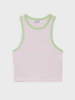 %Pto% Crop top halter listrado verde claro