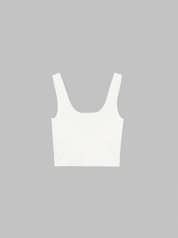  Crop top cross back white