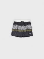 %Pto% Stripes and flowers swimsuit black