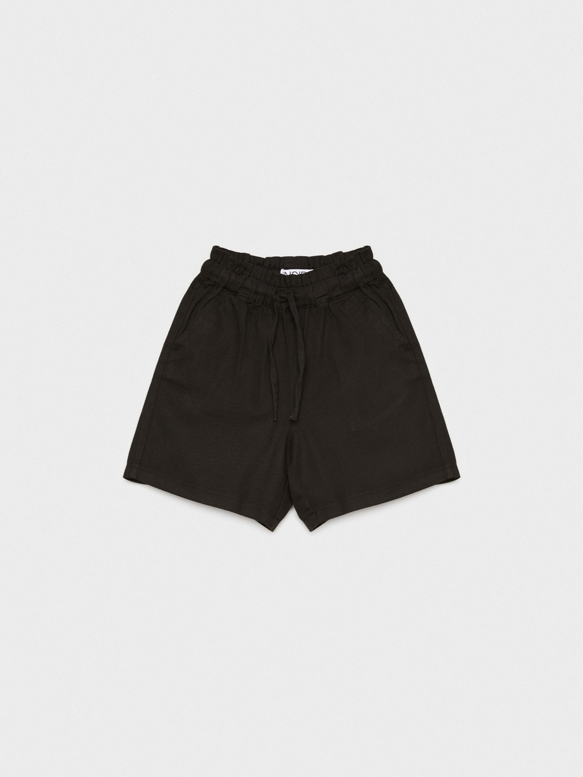  Shorts de cintura elástica negro