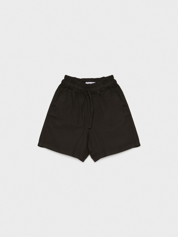  Shorts de cintura elástica negro