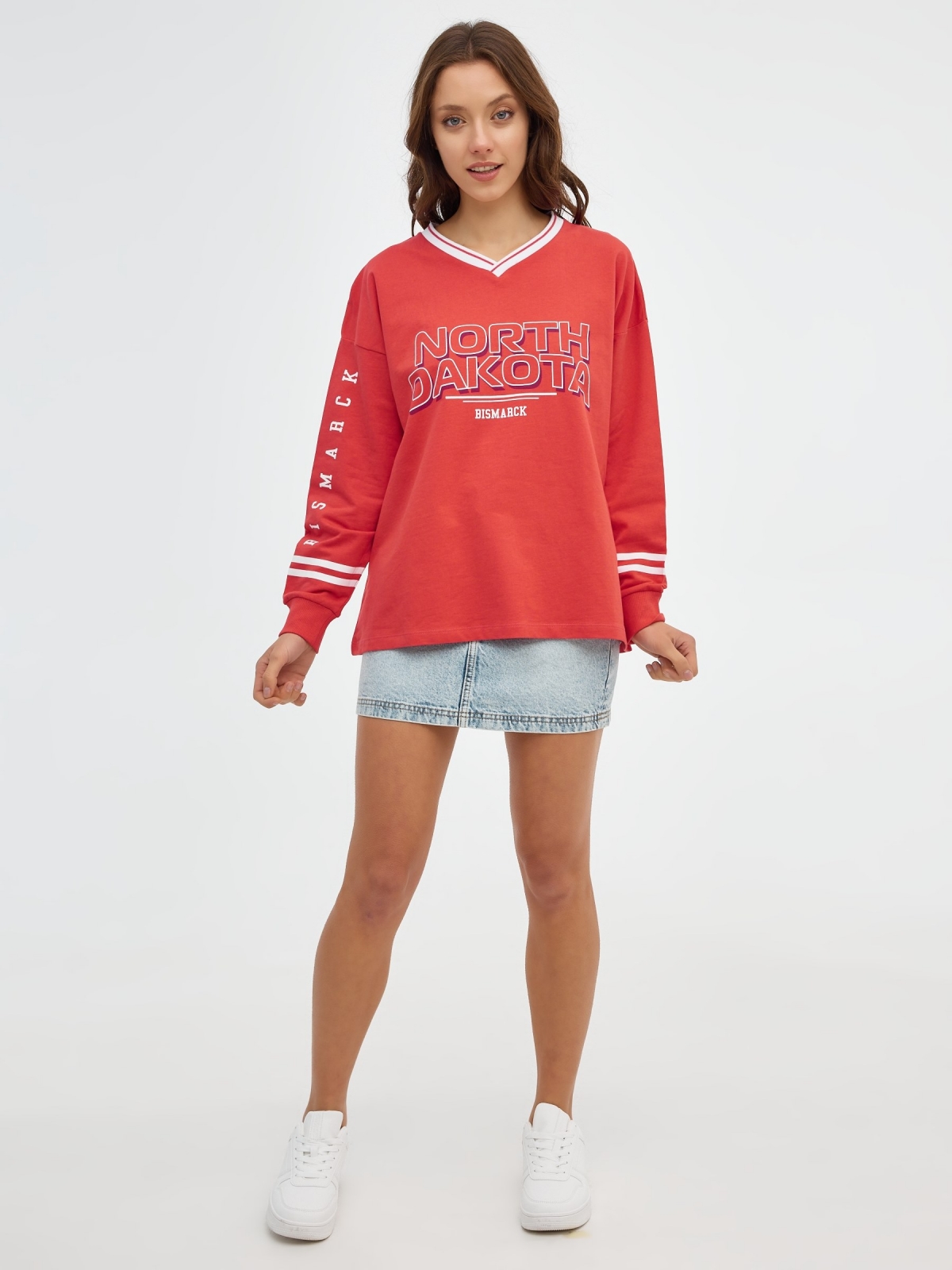 North Dakota Sweatshirt red front view