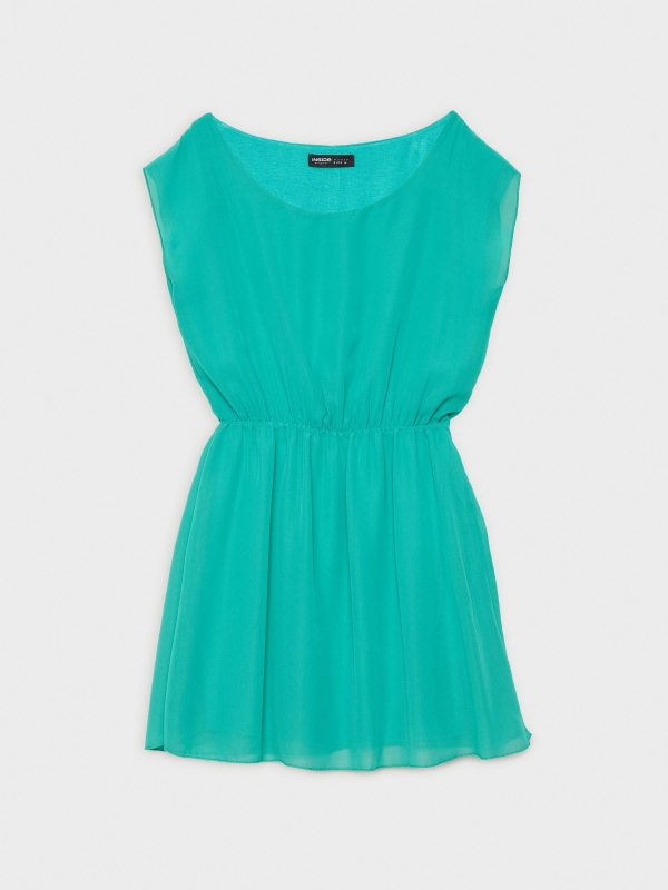  Elastic waist dress green