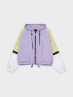 %Pto% Lightweight color block jacket lilac