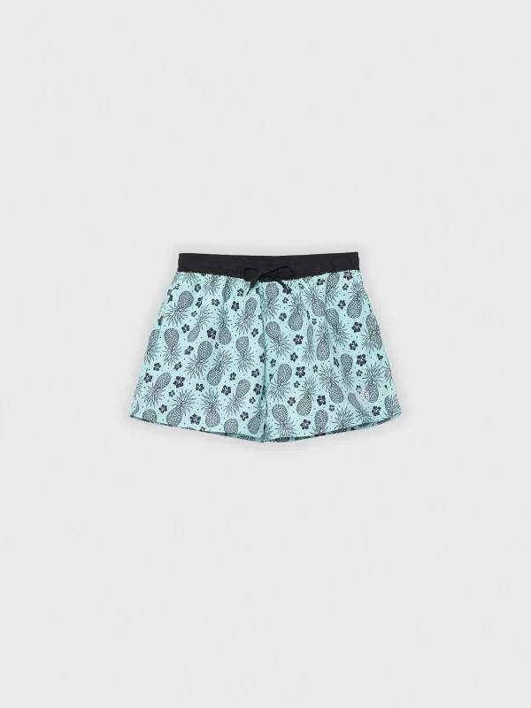  Bañador miniprint piñas verde