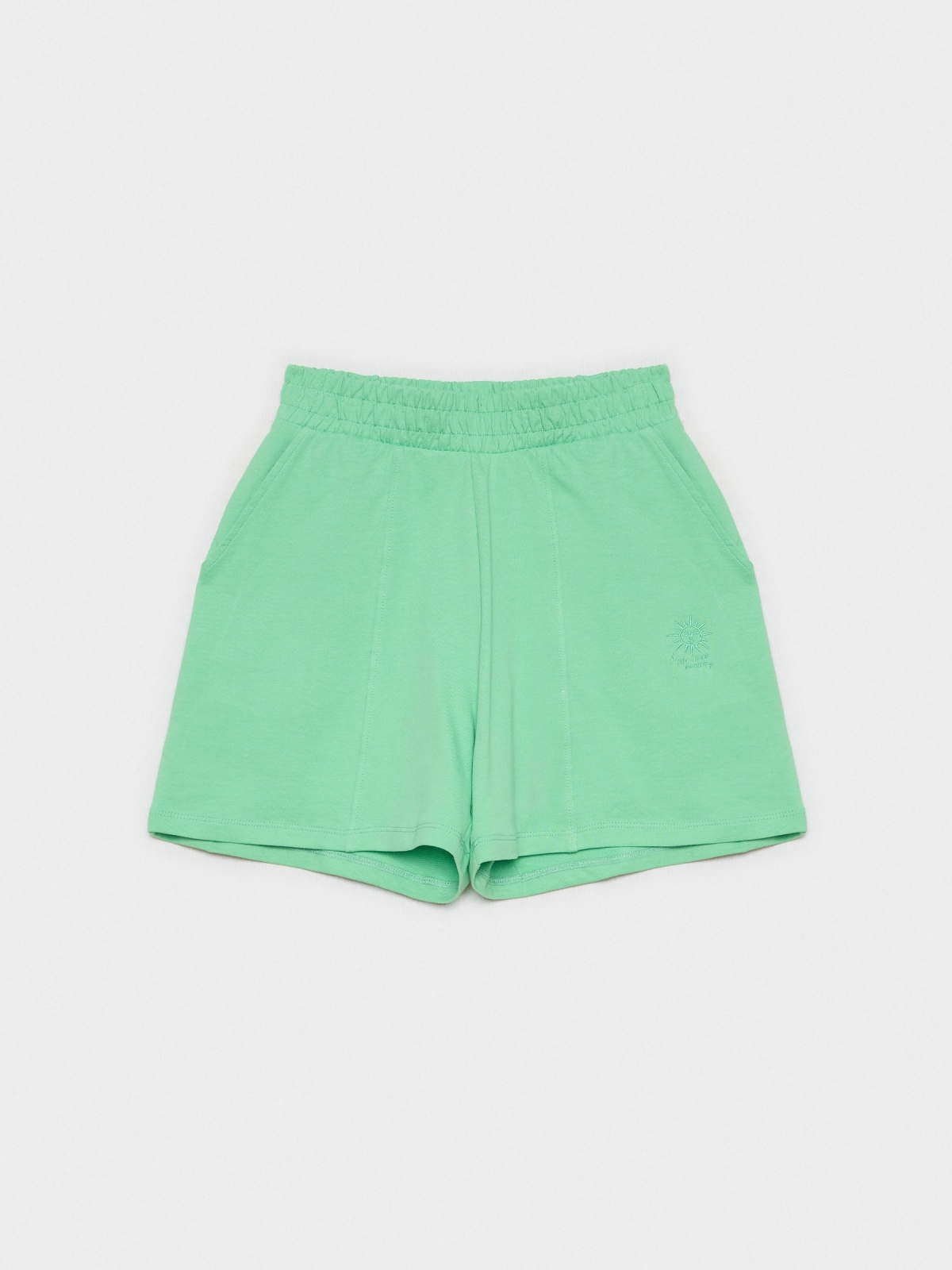  Shorts verde felpa menta