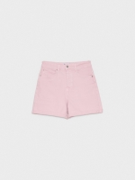 %Pto% Shorts mom fit de color verde mar
